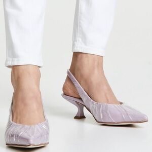 JEFFREY CAMPBELL Lavender Amulet  Slingback KITTEN HEELS SIZE  7.5